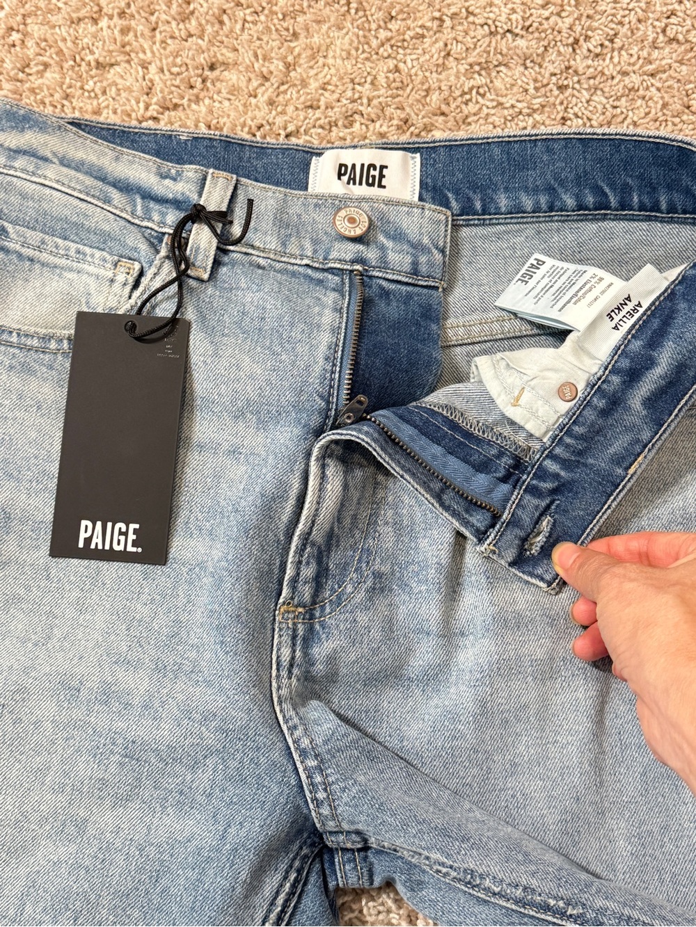 NWT Paige ARELLIA ANKLE High Rise Barrel  Leg  Women's Jeans Size 28 - Picture 8 of 16